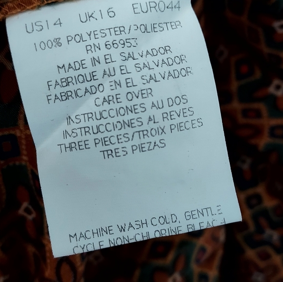 Vtg Leslie Fay Blazer Skirt & Scarf Set US 4 - Picture 14 of 15